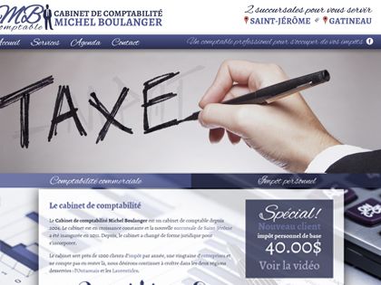 Conception site web à Saint-Jérôme pour Cabinet de comptabilité Michel Boulanger 