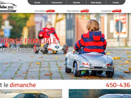 Conception site web à Saint-Antoine pour Automobiles 2000