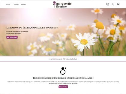 Conception site web à Saint-Jérôme pour Margerite FLeuriste
