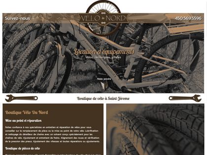 Conception site web à Saint-Jérôme pour Vélo du nord